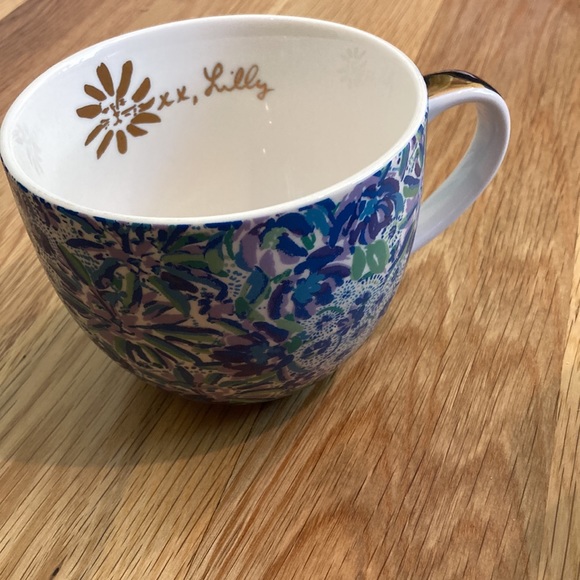 Set of 2 Vintage Lilly Pulitzer Cups with Gold Handles - EUC - 12 oz each - Picture 10 of 14